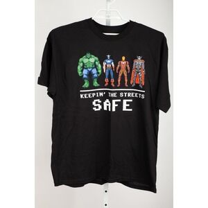 Marvel Mad Engine Shirt Mens Extra Large Black Hulk Thor Capt America Iron Man